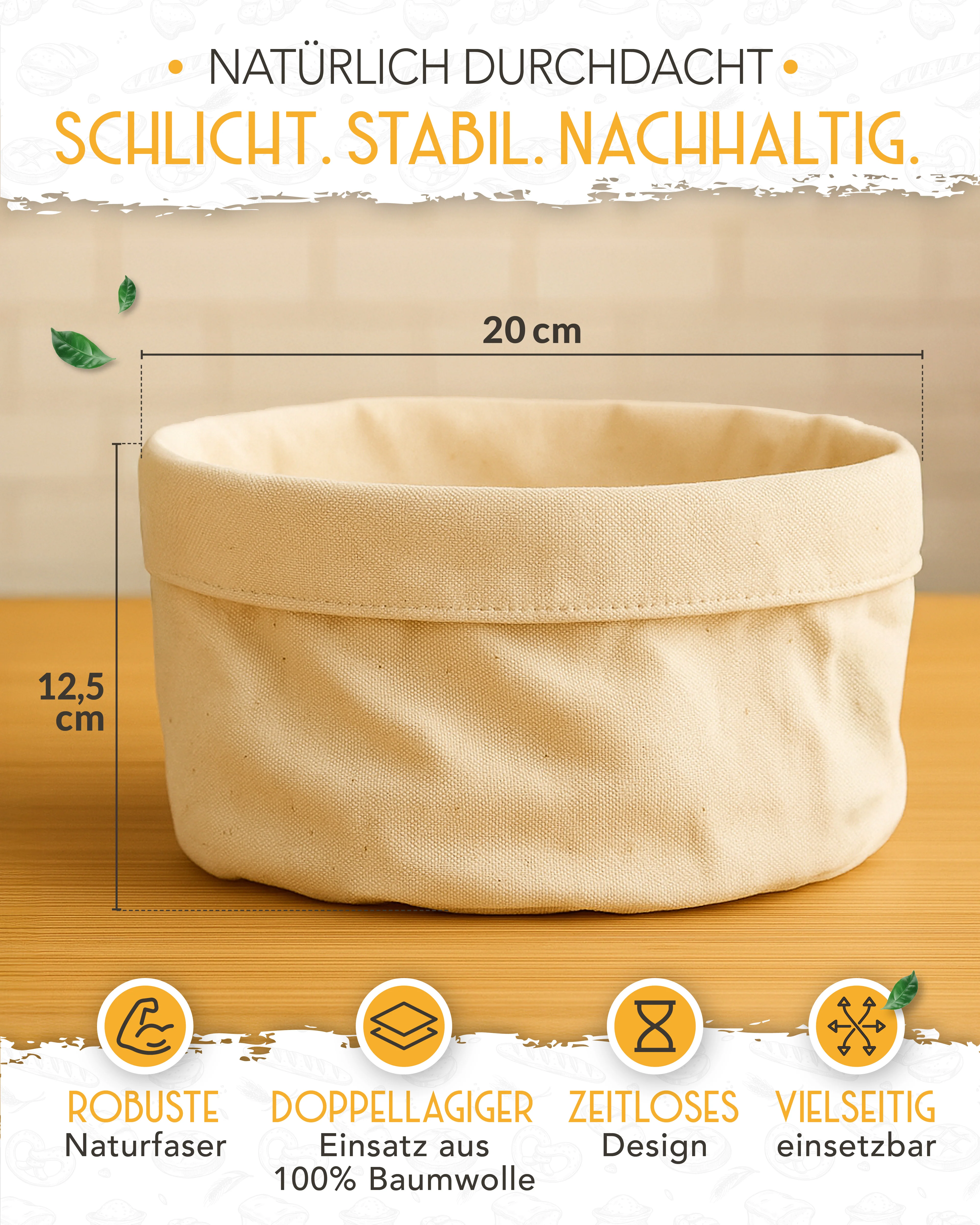 Brotkorb aus 100% Baumwolle - Image 3