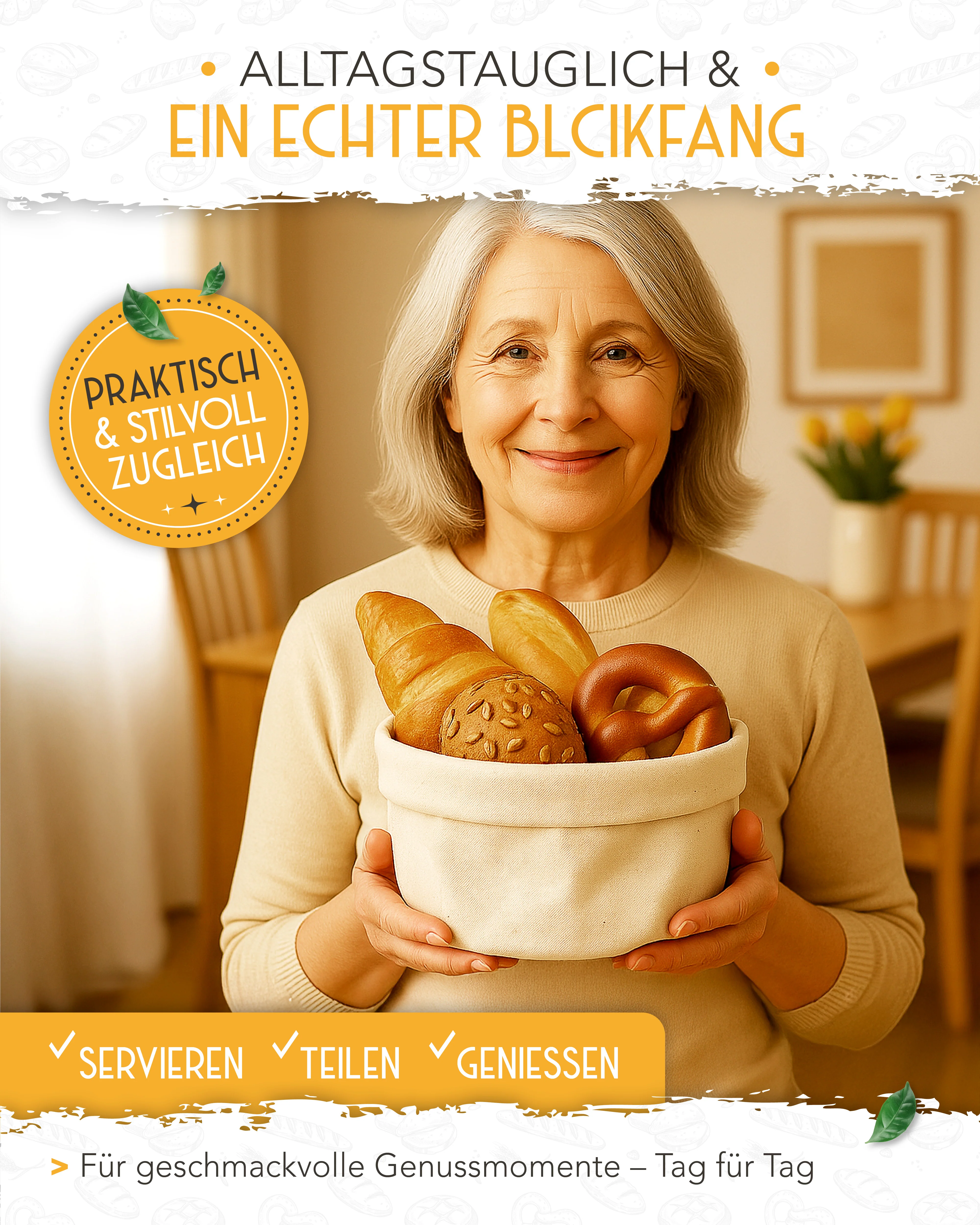 Brotkorb aus 100% Baumwolle - Image 4