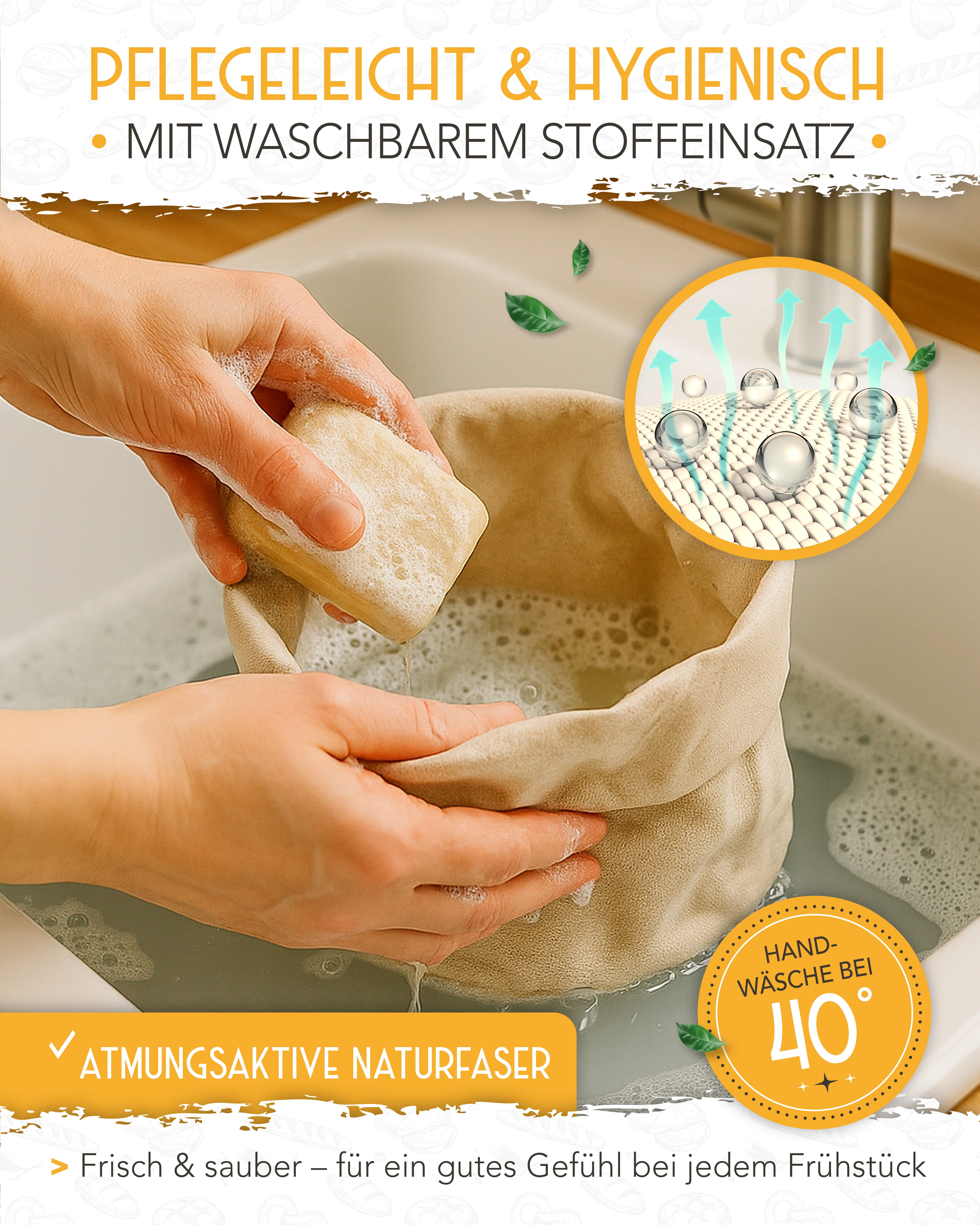 Brotkorb aus 100% Baumwolle - Image 5
