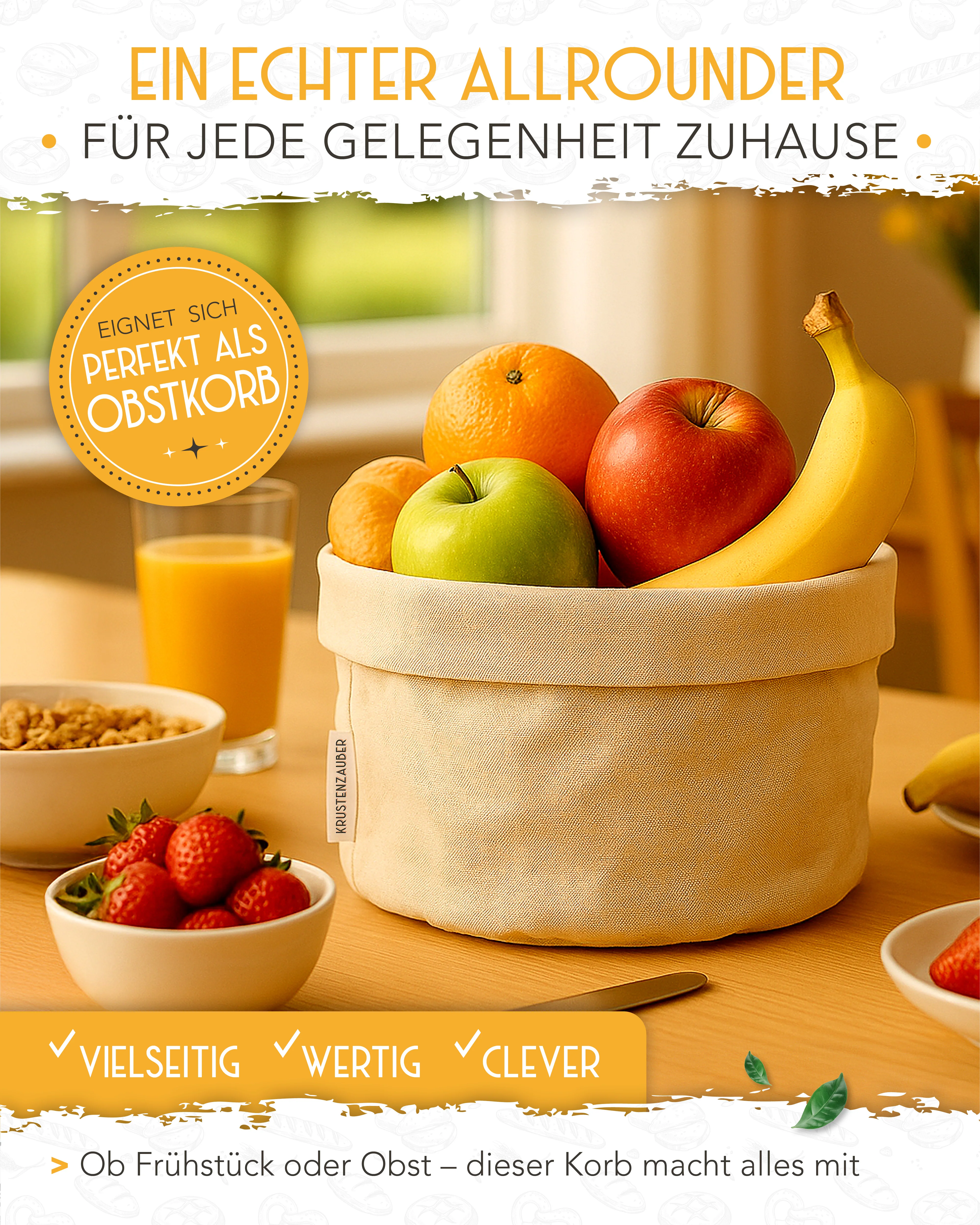 Brotkorb aus 100% Baumwolle - Image 6
