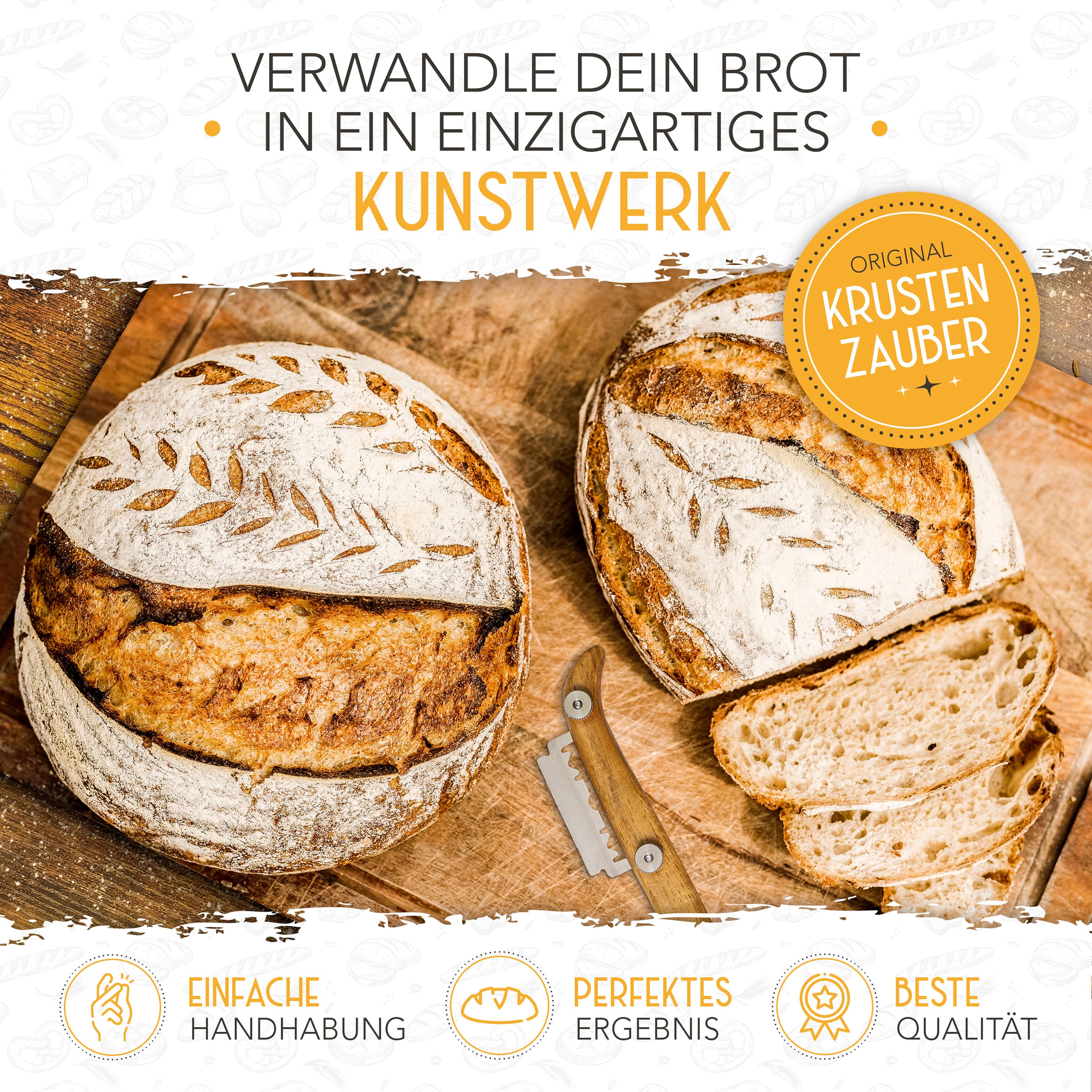 Bäckermesser 2er Set inkl. Rasierklingen - Image 4