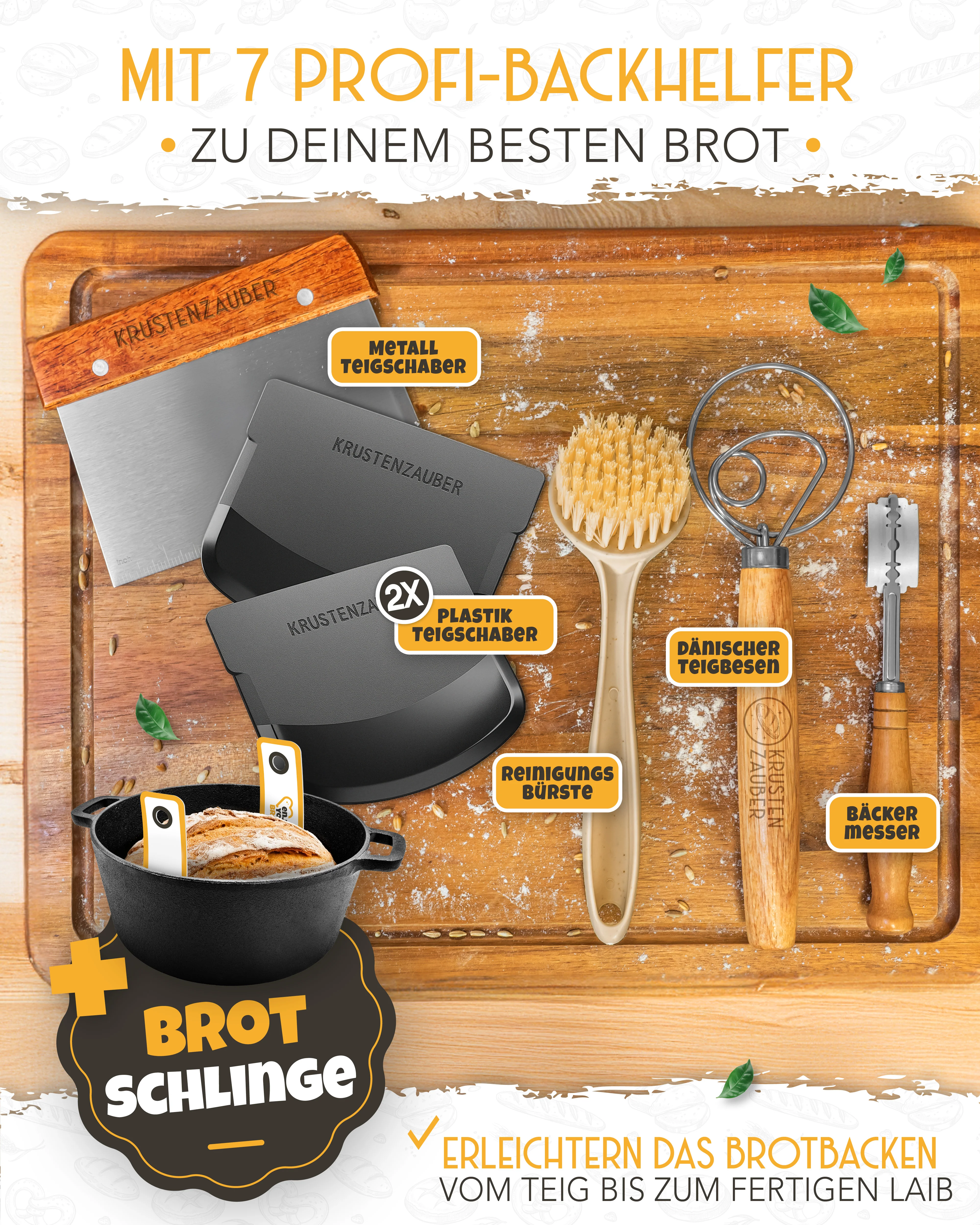 Brotliebe-Set – Gusseisentopf 4,7 l, Zubehör & Rezept-Booklet in stilvoller Verpackung - Image 3