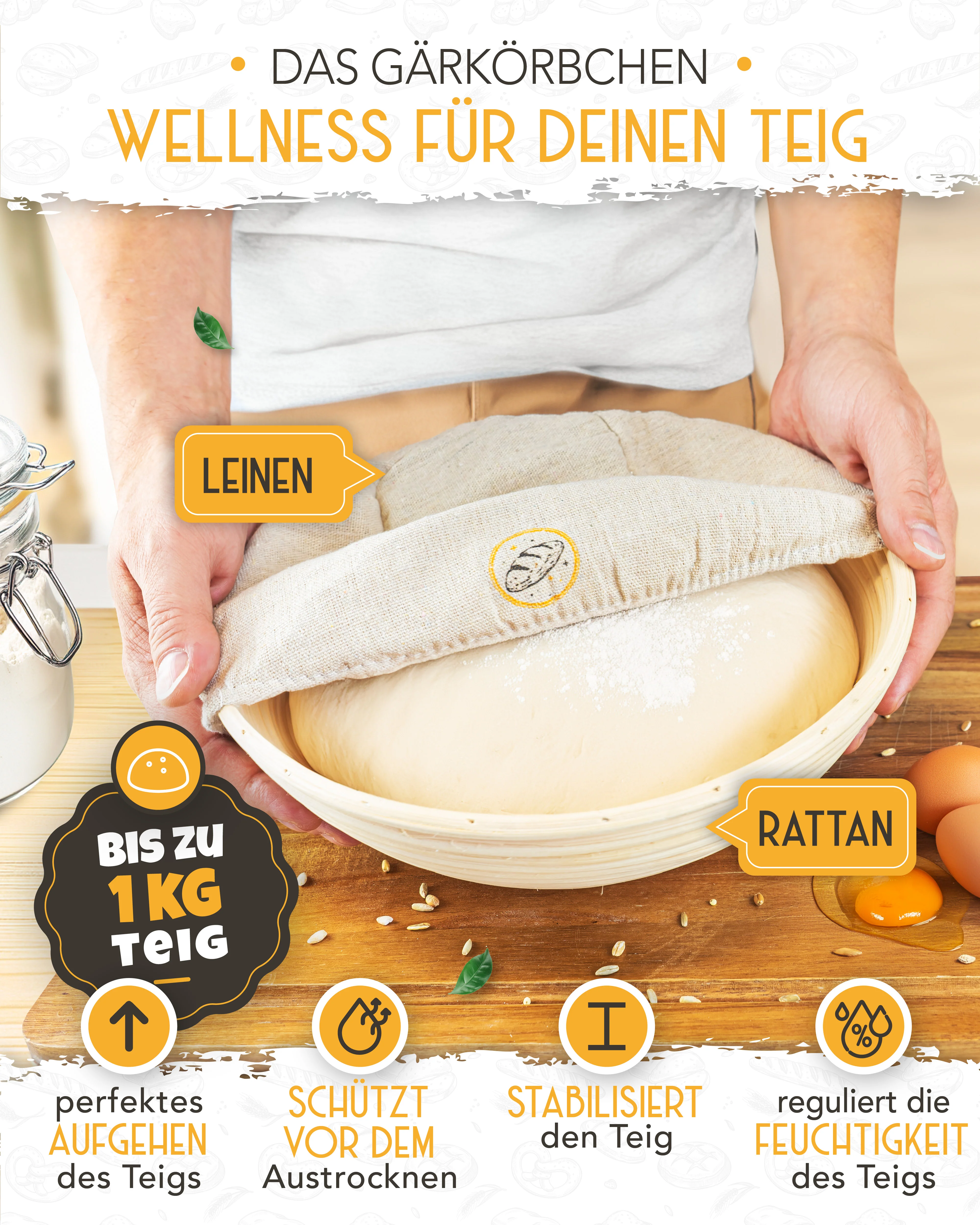 Brotliebe-Set – Gusseisentopf 4,7 l, Zubehör & Rezept-Booklet in stilvoller Verpackung - Image 5
